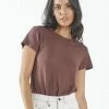 Thrills Co. Hemp Paper Rib Tee - Mahogany 2 Thrills Co. Hemp Paper Rib Tee - Mahogany