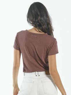 Thrills Co. Hemp Paper Rib Tee - Mahogany
