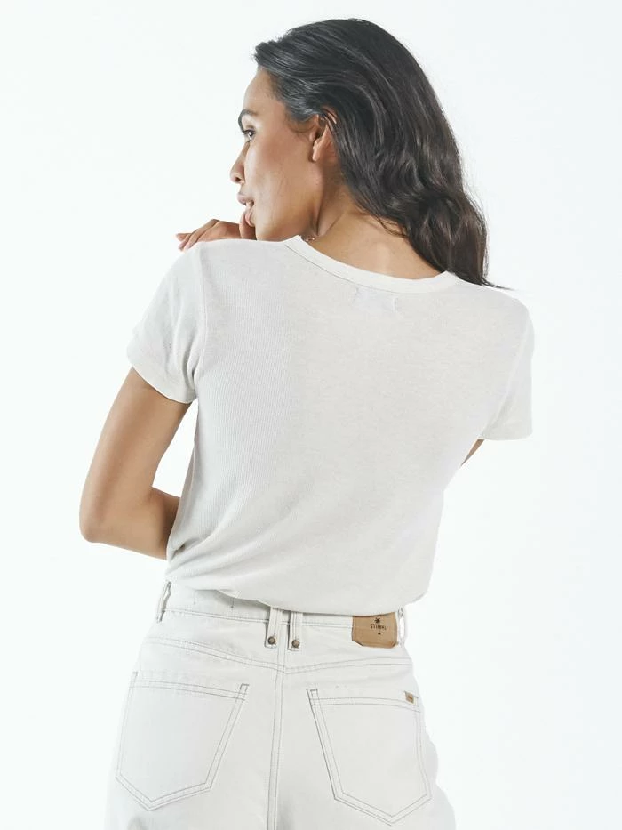 Thrills Co. Hemp Paper Rib Tee - Tofu 4 Thrills Co. Hemp Paper Rib Tee - Tofu