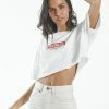 Thrills Co. 1% For The Planet Brigade Super Crop Tee - Dirty White