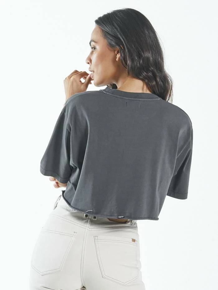 Thrills Co. 1% For The Planet Brigade Super Crop Tee - Merch Black 4 Thrills Co. 1% For The Planet Brigade Super Crop Tee - Merch Black