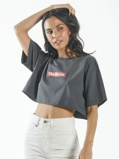 Thrills Co. 1% For The Planet Brigade Super Crop Tee - Merch Black