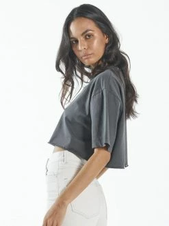 Thrills Co. 1% For The Planet Brigade Super Crop Tee - Merch Black 9 Thrills Co. 1% For The Planet Brigade Super Crop Tee - Merch Black