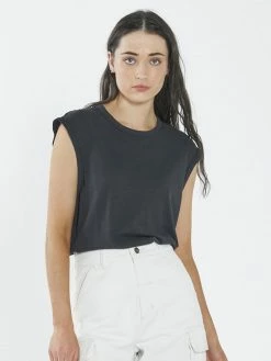 Thrills Co. 1% For The Planet Hemp Paper Rib Tank - Black