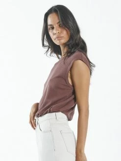 Thrills Co. Hemp Paper Rib Tank - Mahogany 13 Thrills Co. Hemp Paper Rib Tank - Mahogany