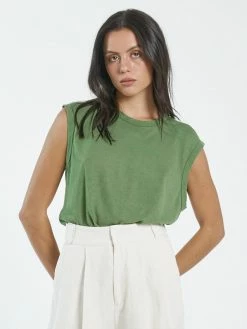 Thrills Co. Hemp Paper Rib Tank - Cactus