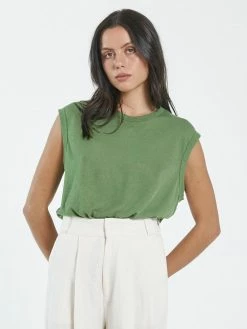 Thrills Co. Hemp Paper Rib Tank - Cactus 10 Thrills Co. Hemp Paper Rib Tank - Cactus