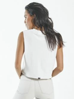 Thrills Co. 1% For The Planet Brigade Crop Muscle - Dirty White