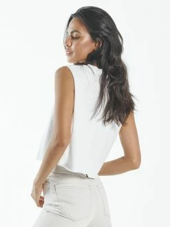 Thrills Co. 1% For The Planet Brigade Crop Muscle - Dirty White