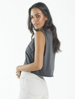 Thrills Co. Brigade Crop Muscle - Merch Black