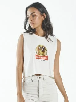 Thrills Co. King Habits Crop Muscle - Heritage White