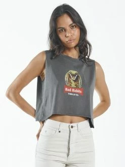 Thrills Co. King Habits Crop Muscle - Merch Black