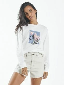 Thrills Co. Pretty Deadly LS Merch Fit Tee - Dirty White