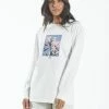 Thrills Co. Pretty Deadly LS Merch Fit Tee - Dirty White 1 Thrills Co. Pretty Deadly LS Merch Fit Tee - Dirty White