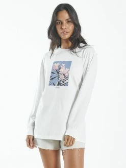 Thrills Co. Pretty Deadly LS Merch Fit Tee - Dirty White
