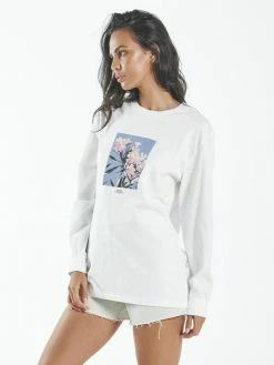 Thrills Co. Pretty Deadly LS Merch Fit Tee - Dirty White