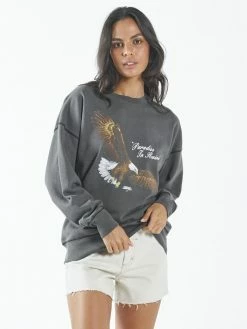 Thrills Co. Not In Arizona Anymore Slouch Crew - Merch Black Sweaters & Fleece