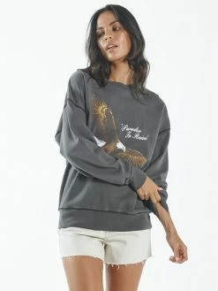 Thrills Co. Not In Arizona Anymore Slouch Crew - Merch Black Sweaters & Fleece