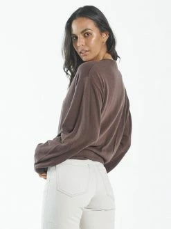 Thrills Co. Sweaters & Fleece Vapour Cardigan - Mahogany