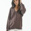 Thrills Co. Sweaters & Fleece Vapour Cardigan - Mahogany
