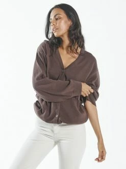Thrills Co. Sweaters & Fleece Vapour Cardigan - Mahogany 14 Thrills Co. Sweaters & Fleece Vapour Cardigan - Mahogany