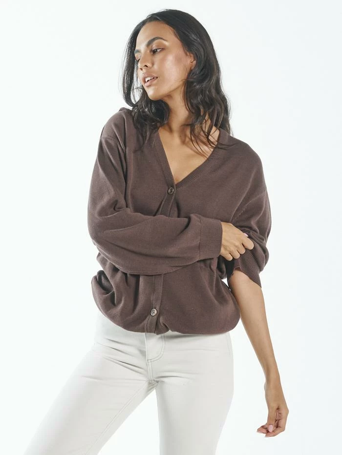 Thrills Co. Sweaters & Fleece Vapour Cardigan - Mahogany 7 Thrills Co. Sweaters & Fleece Vapour Cardigan - Mahogany