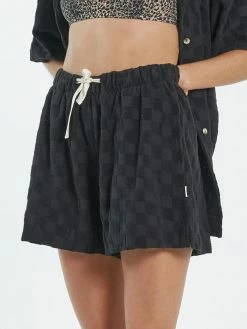 Thrills Co. Aalto Terry Field Short - Black Shorts & Skirts 13 Thrills Co. Aalto Terry Field Short - Black Shorts & Skirts