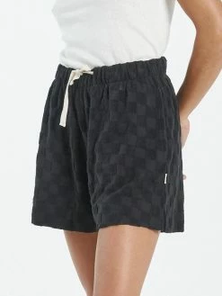 Thrills Co. Aalto Terry Field Short - Black Shorts & Skirts