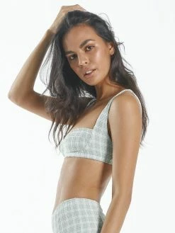 Thrills Co. Studio Seamed Crop Bikini Top - Mint