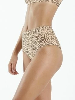 Thrills Co. Mild Animal High Waisted Bikini Bottom - Desert Gold 1% For The Planet