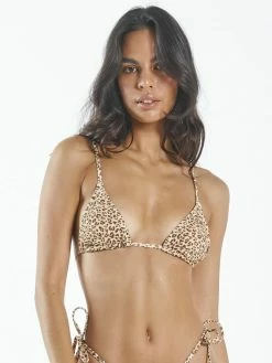 Thrills Co. Mild Animal Slide Tri Bikini Top - Desert Gold