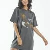 Thrills Co. Not In Arizona Anymore Merch Fit Tee Dress - Merch Black Dresses