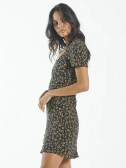 Thrills Co. Dresses Daisy Bloom Dress - Black