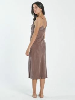 Thrills Co. Chelsea Slip Dress - Washed Mahogany Dresses