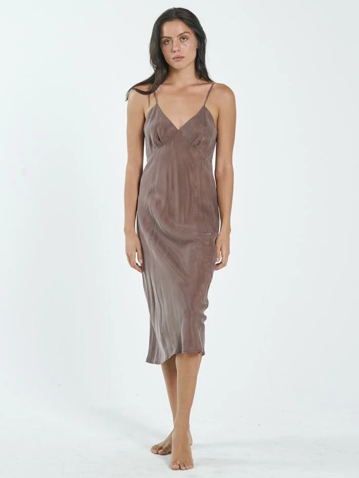 Thrills Co. Chelsea Slip Dress - Washed Mahogany Dresses 3 Thrills Co. Chelsea Slip Dress - Washed Mahogany Dresses
