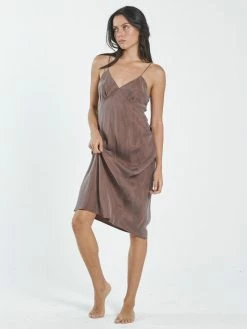 Thrills Co. Chelsea Slip Dress - Washed Mahogany Dresses 11 Thrills Co. Chelsea Slip Dress - Washed Mahogany Dresses