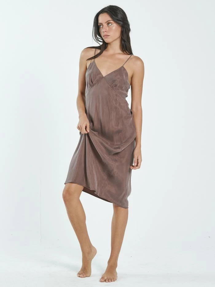 Thrills Co. Chelsea Slip Dress - Washed Mahogany Dresses 5 Thrills Co. Chelsea Slip Dress - Washed Mahogany Dresses