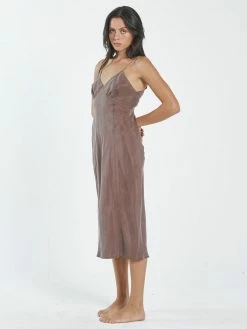 Thrills Co. Chelsea Slip Dress - Washed Mahogany Dresses 12 Thrills Co. Chelsea Slip Dress - Washed Mahogany Dresses