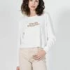 Thrills Co. Truckin' Crop LS Tee - Dirty White