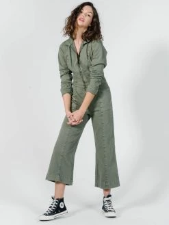 Thrills Co. Painter LS Coverall - Dune Green