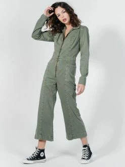 Thrills Co. Painter LS Coverall - Dune Green