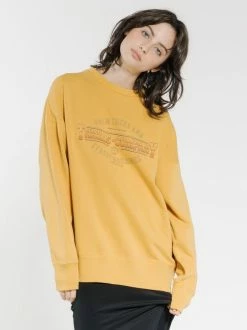 Thrills Co. Sweaters & Fleece Diversion Slouch Crew - Mineral Yellow