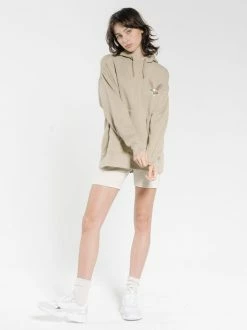 Thrills Co. Troubled Paradise Slouch Hood - Washed Tan Sweaters & Fleece
