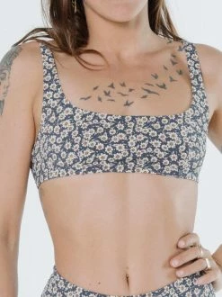 Thrills Co. Arnica Crop Top - Navy 1% For The Planet 14 Thrills Co. Arnica Crop Top - Navy 1% For The Planet