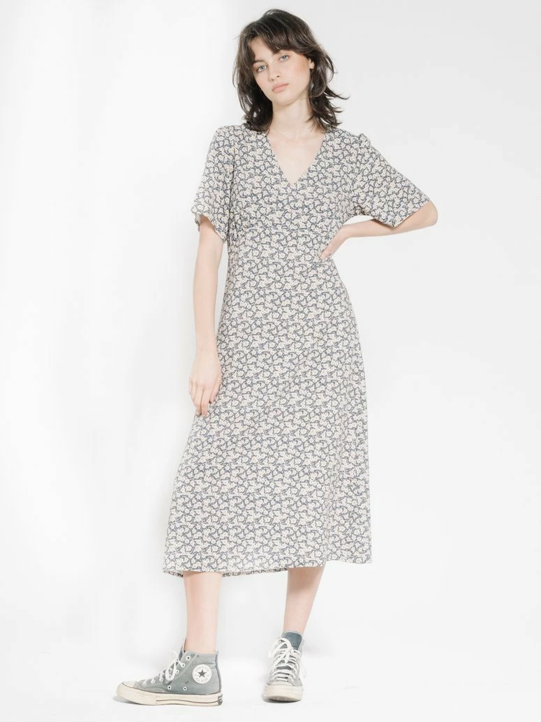 Thrills Co. Arnica Dress - Navy Linen 3 Thrills Co. Arnica Dress - Navy Linen