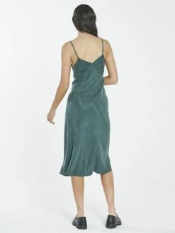 Thrills Co. Dresses Chateau Slip Dress - Vintage Teal