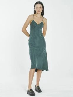 Thrills Co. Dresses Chateau Slip Dress - Vintage Teal