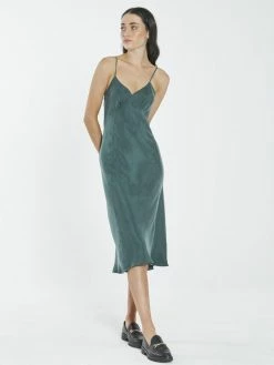 Thrills Co. Dresses Chateau Slip Dress - Vintage Teal