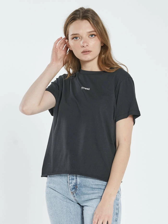 Thrills Co. Minimal Thrills Relaxed Tee - Washed Black 1% For The Planet 5 Thrills Co. Minimal Thrills Relaxed Tee - Washed Black 1% For The Planet
