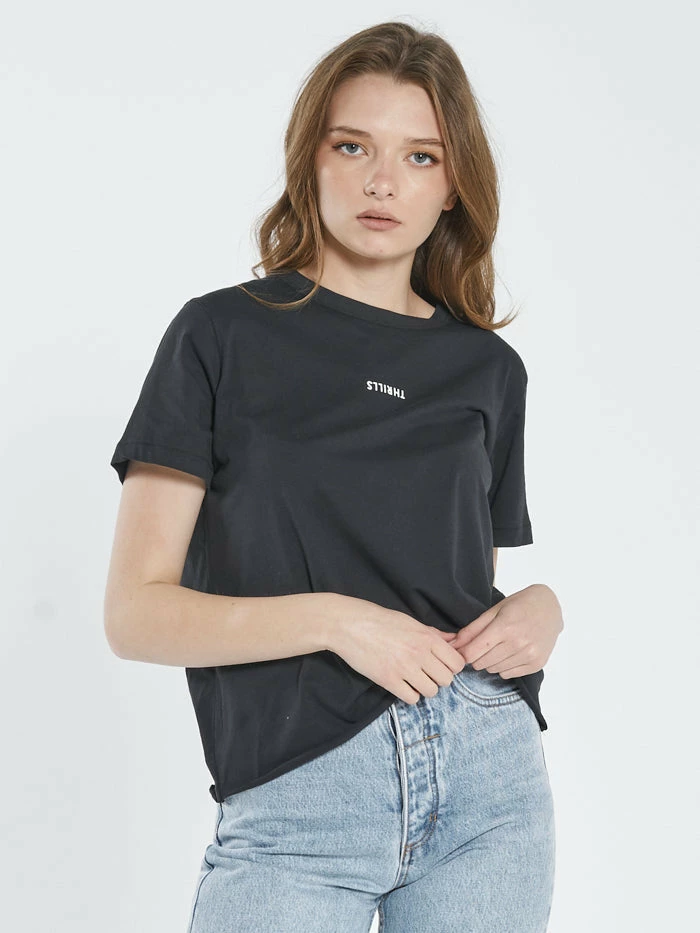 Thrills Co. Minimal Thrills Relaxed Tee - Washed Black 1% For The Planet 3 Thrills Co. Minimal Thrills Relaxed Tee - Washed Black 1% For The Planet